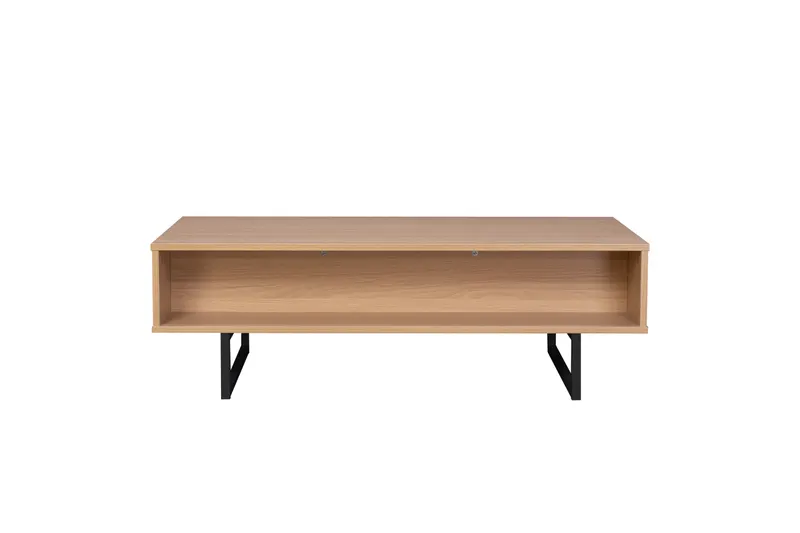 Lowboard / Couchtisch mit Eiche-Dekor, natur/schwarz, Ansicht 3