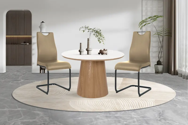 Stuhl, 2er-Set, taupe mit schwarzen Beinen, Ansicht 11