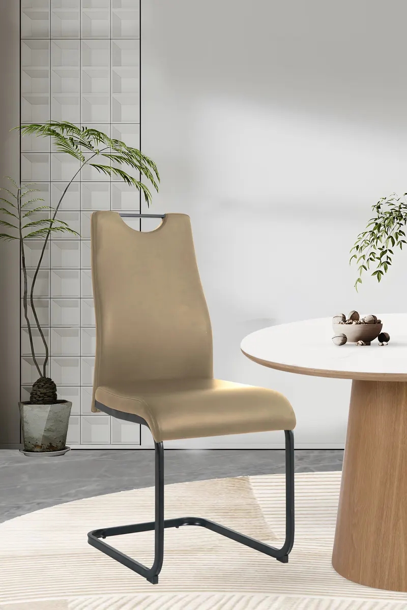Stuhl, 2er-Set, taupe mit schwarzen Beinen, Ansicht 12