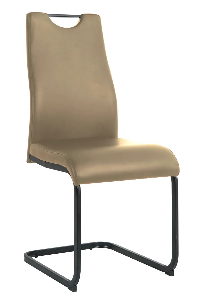 Stuhl, 2er-Set, taupe mit schwarzen Beinen, Ansicht 2