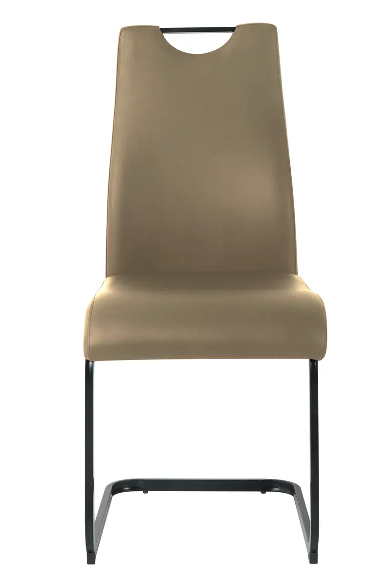 Stuhl, 2er-Set, taupe mit schwarzen Beinen, Ansicht 3