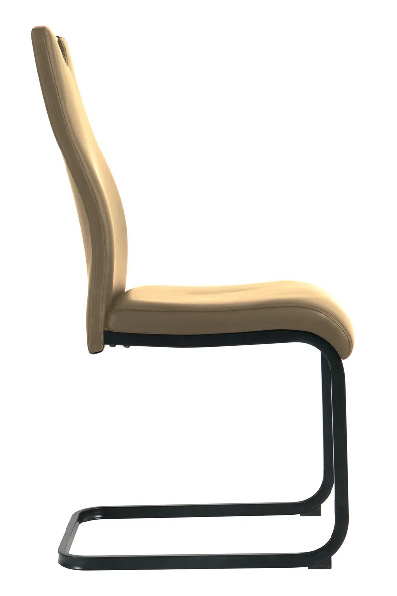 Stuhl, 2er-Set, taupe mit schwarzen Beinen, Ansicht 4