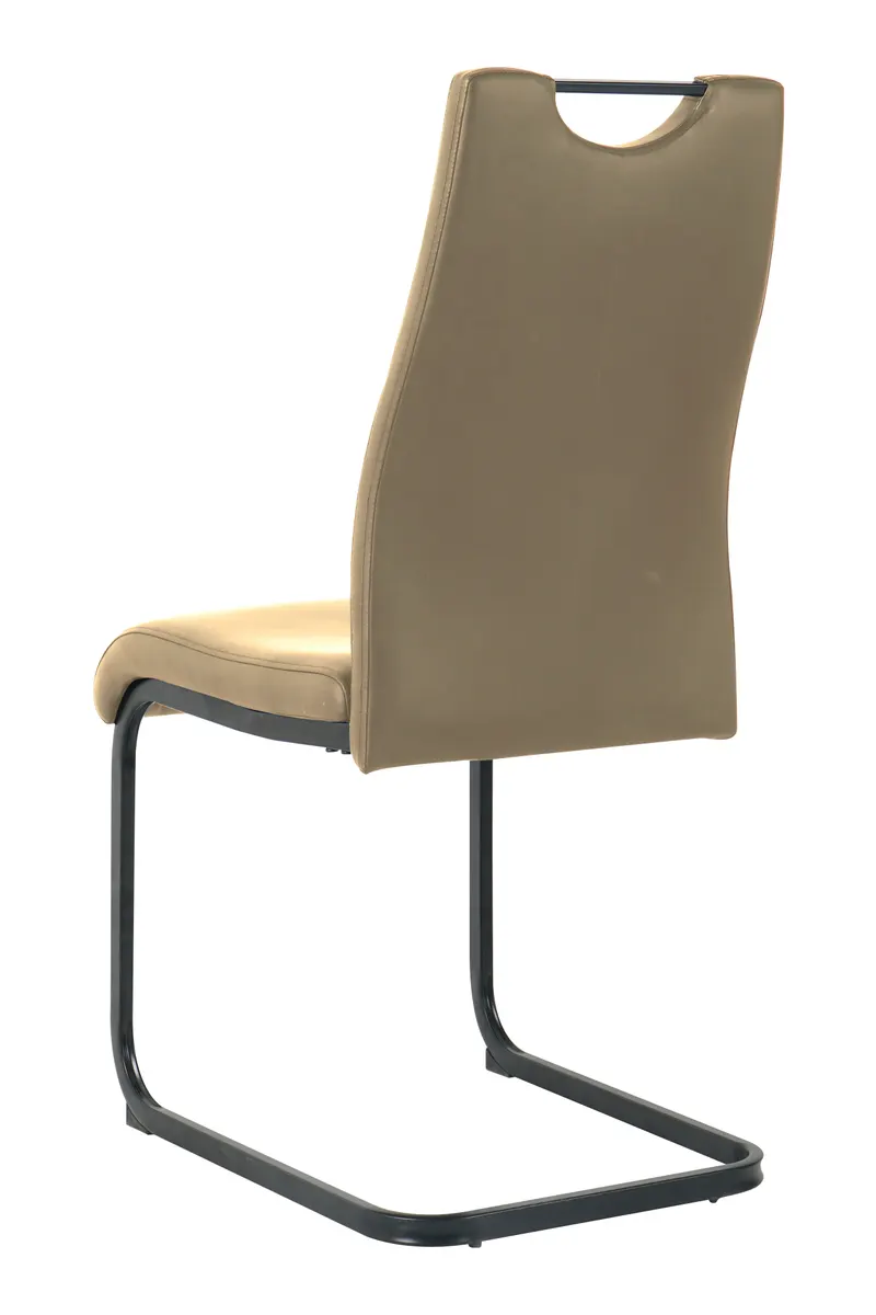 Stuhl, 2er-Set, taupe mit schwarzen Beinen, Ansicht 5
