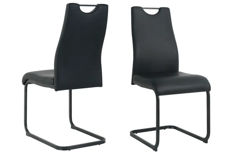 Stuhl, 2er-Set, schwarz, Ansicht 1