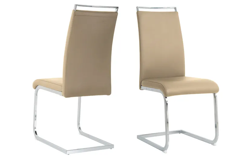 Stuhl, 2er-Set, Kunstleder taupe, Ansicht 1