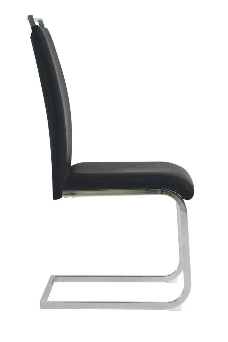 Stuhl, 2er-Set, Kunstleder schwarz, Ansicht 4