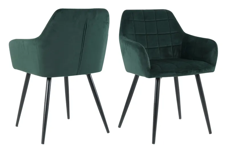 Sessel, 2er-Set, grüner Samtbezug, Ansicht 1