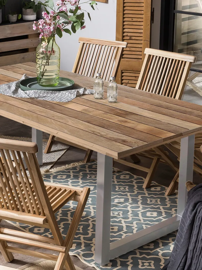 Gartensessel, 2er-Set, Teakholz natur, Ansicht 15