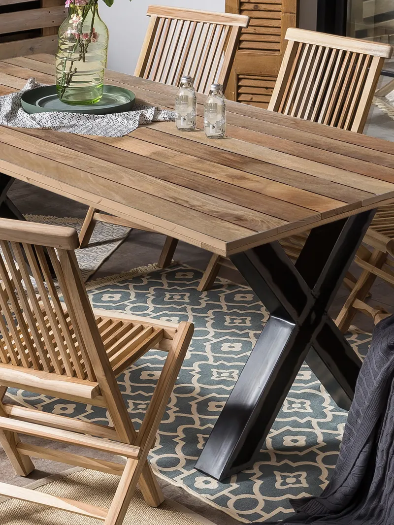 Gartensessel, 2er-Set, Teakholz natur, Ansicht 19