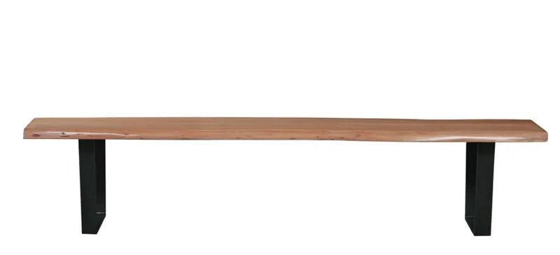 Sitzbank 150 cm, Akazie natur, Gestell antikschwarz