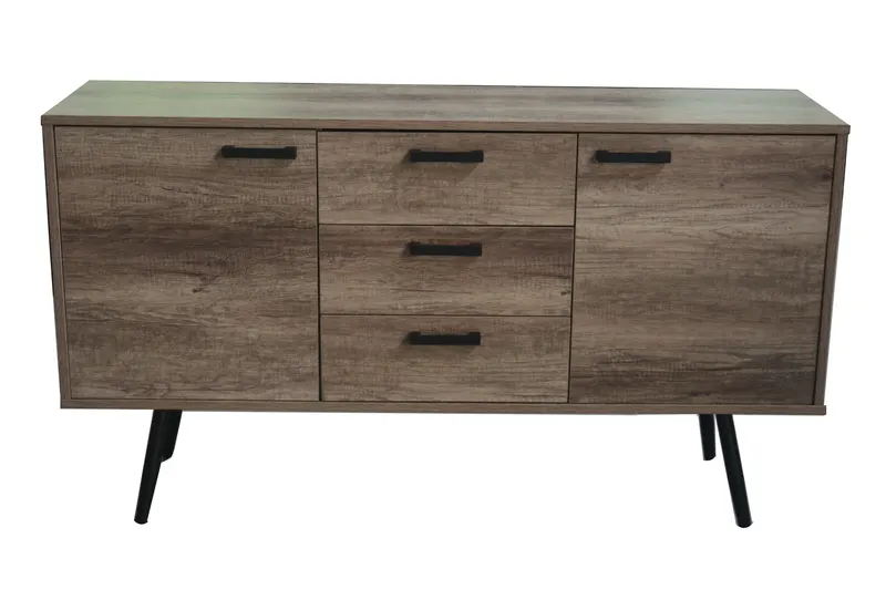 Sideboard, braun mit schwarzem Gestell, Ansicht 3