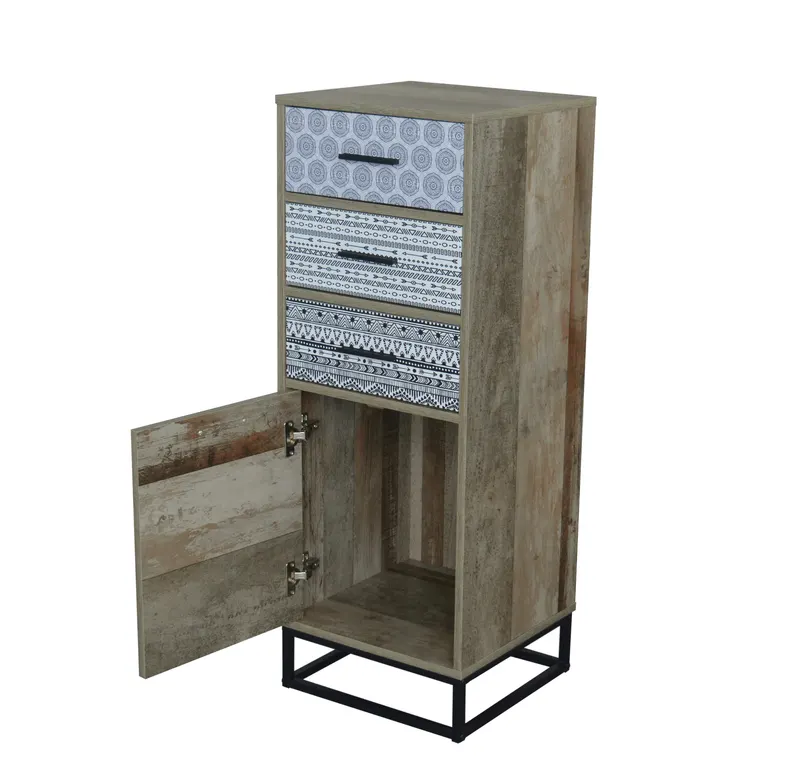 Kommode aus MDF in Natur mit Muster, Ansicht 4