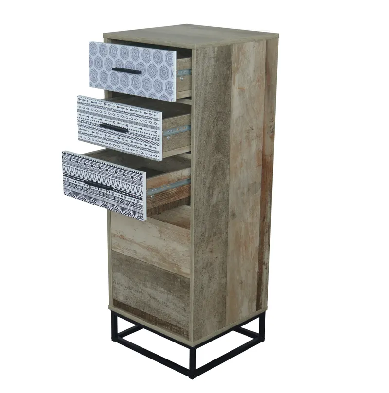 Kommode aus MDF in Natur mit Muster, Ansicht 5