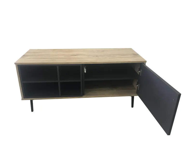 Lowboard aus MDF in Anthrazit und Natur, Ansicht 4