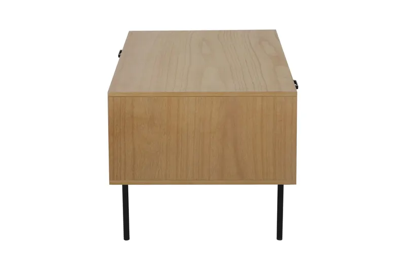Couchtisch aus MDF mit Paulownia-Furnier und Rattan, Ansicht 6