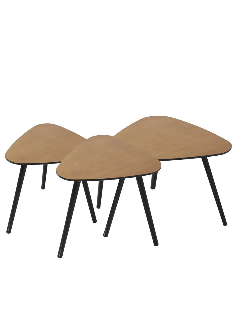 Beistelltisch 50 × 50 cm, natur und schwarz, Ansicht 3