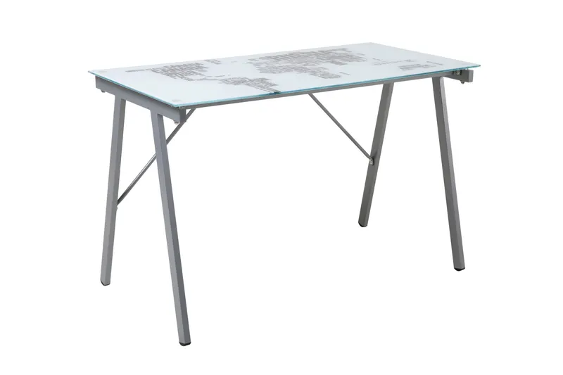 Schreibtisch mit Weltkarten-Tischplatte, Ansicht 2
