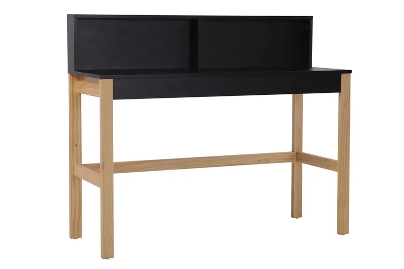 Schreibtisch mit MDF-Melamindekor, schwarz/natur