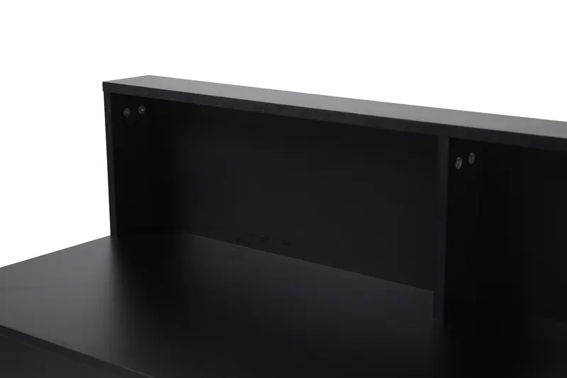 Schreibtisch mit MDF-Melamindekor, schwarz/natur, Ansicht 5