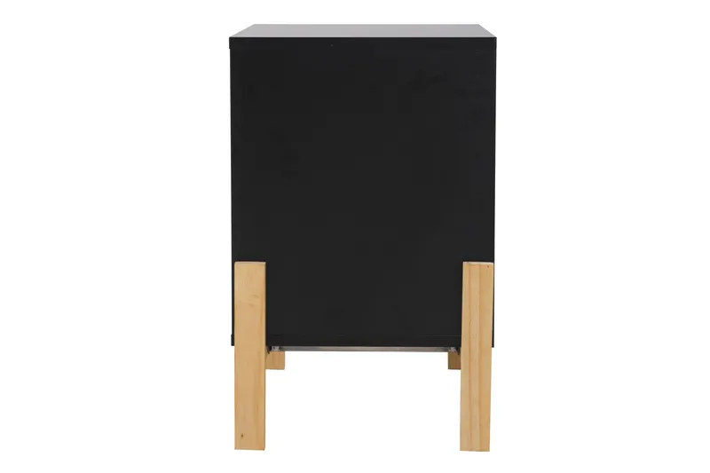 Kommode mit MDF-Melamindekor, schwarz/natur, Ansicht 3