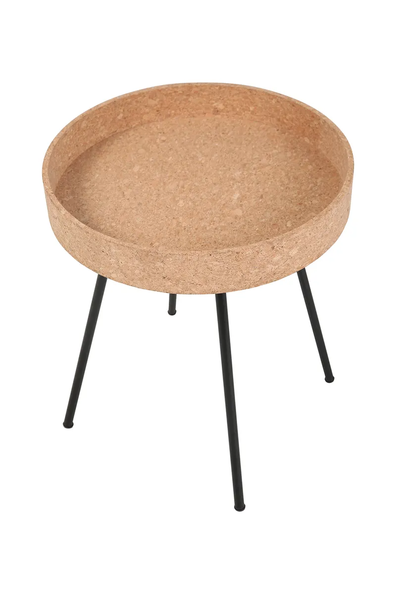 Beistelltisch-Set aus MDF und Kork, natur/schwarz, Ansicht 10