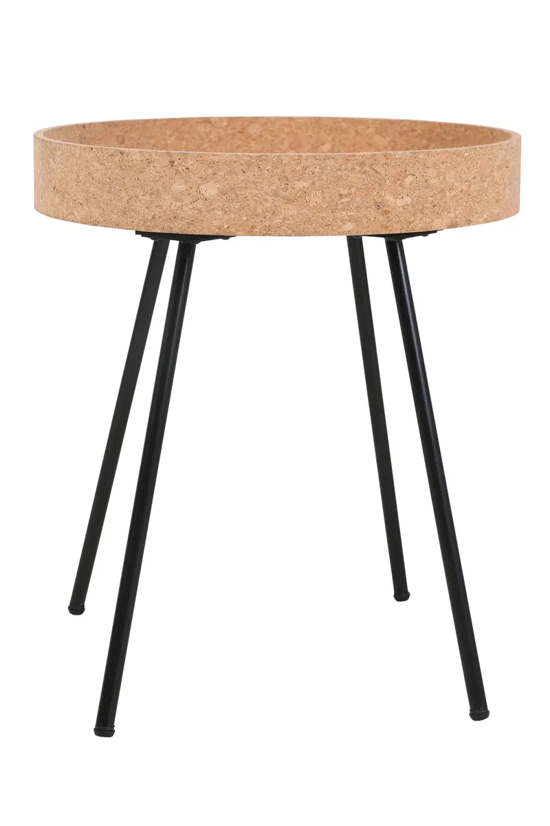 Beistelltisch-Set aus MDF und Kork, natur/schwarz, Ansicht 11