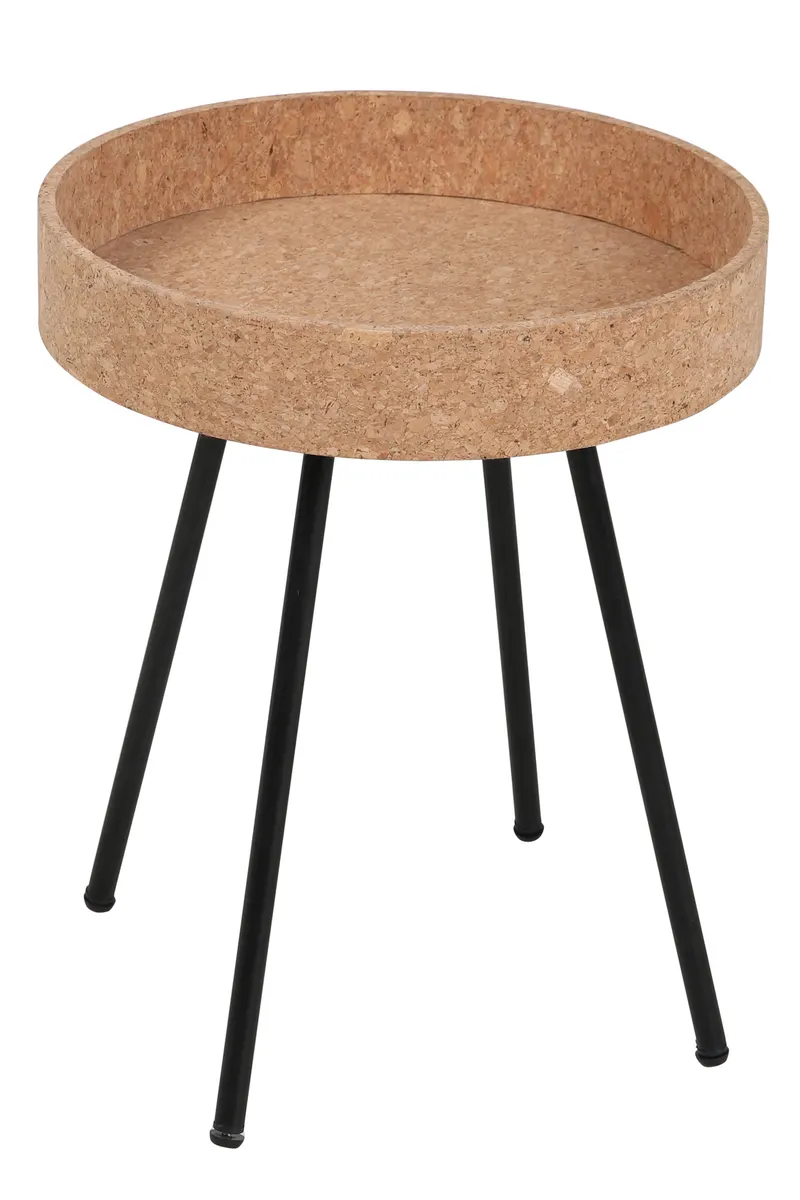 Beistelltisch-Set aus MDF und Kork, natur/schwarz, Ansicht 5