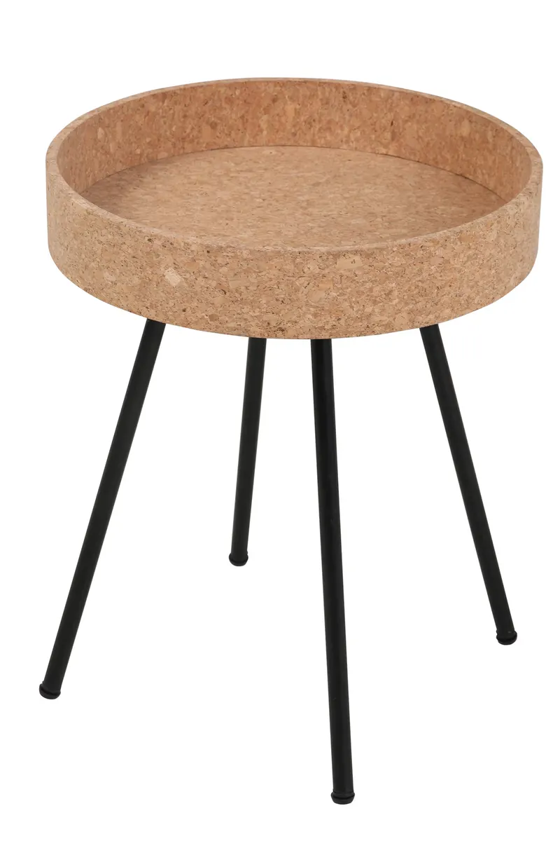 Beistelltisch-Set aus MDF und Kork, natur/schwarz, Ansicht 7
