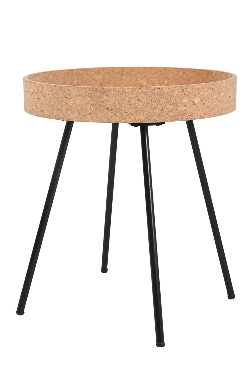 Beistelltisch-Set aus MDF und Kork, natur/schwarz, Ansicht 8