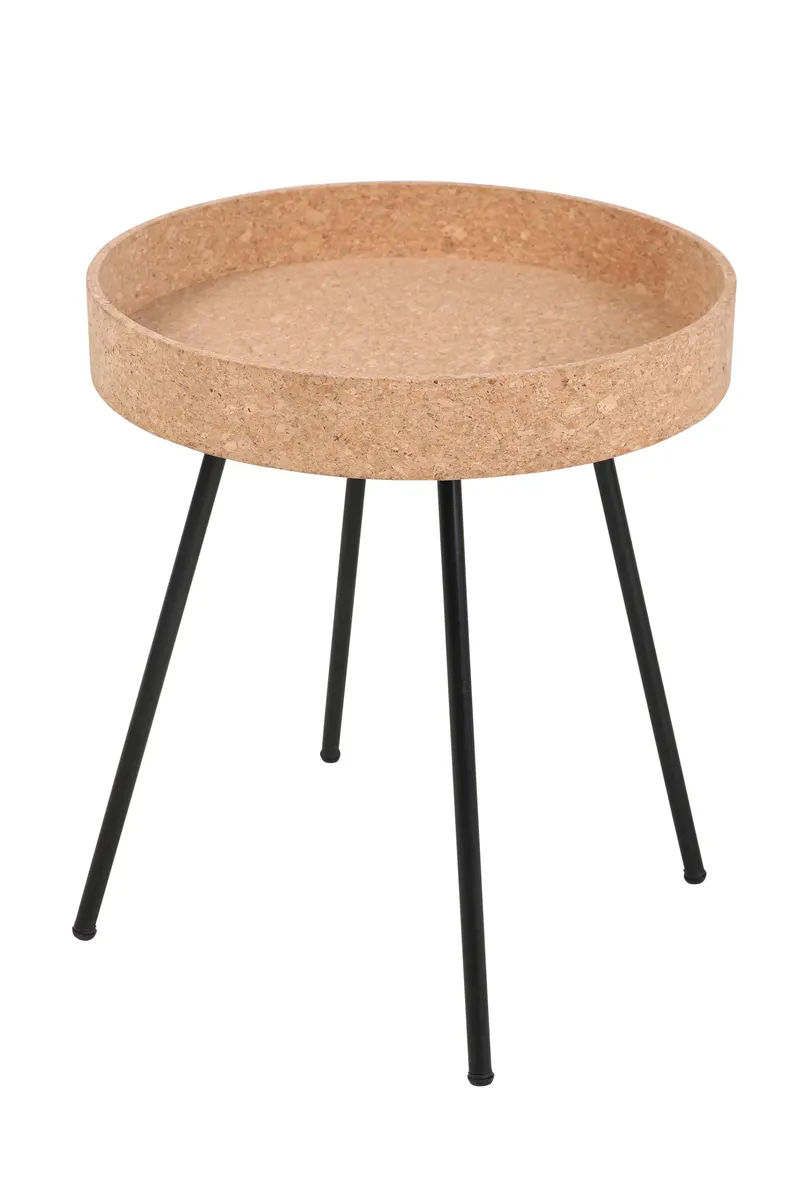 Beistelltisch-Set aus MDF und Kork, natur/schwarz, Ansicht 9
