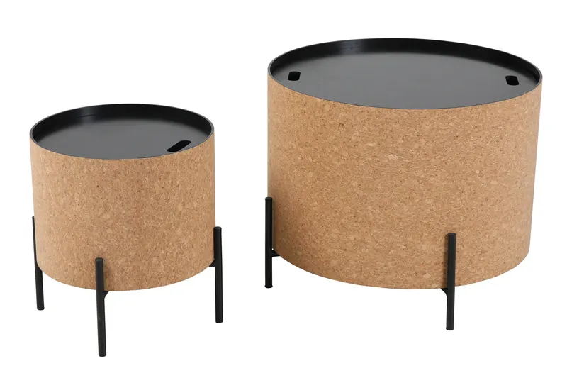 Couchtisch-Set aus MDF und Kork, natur/schwarz, Ansicht 17