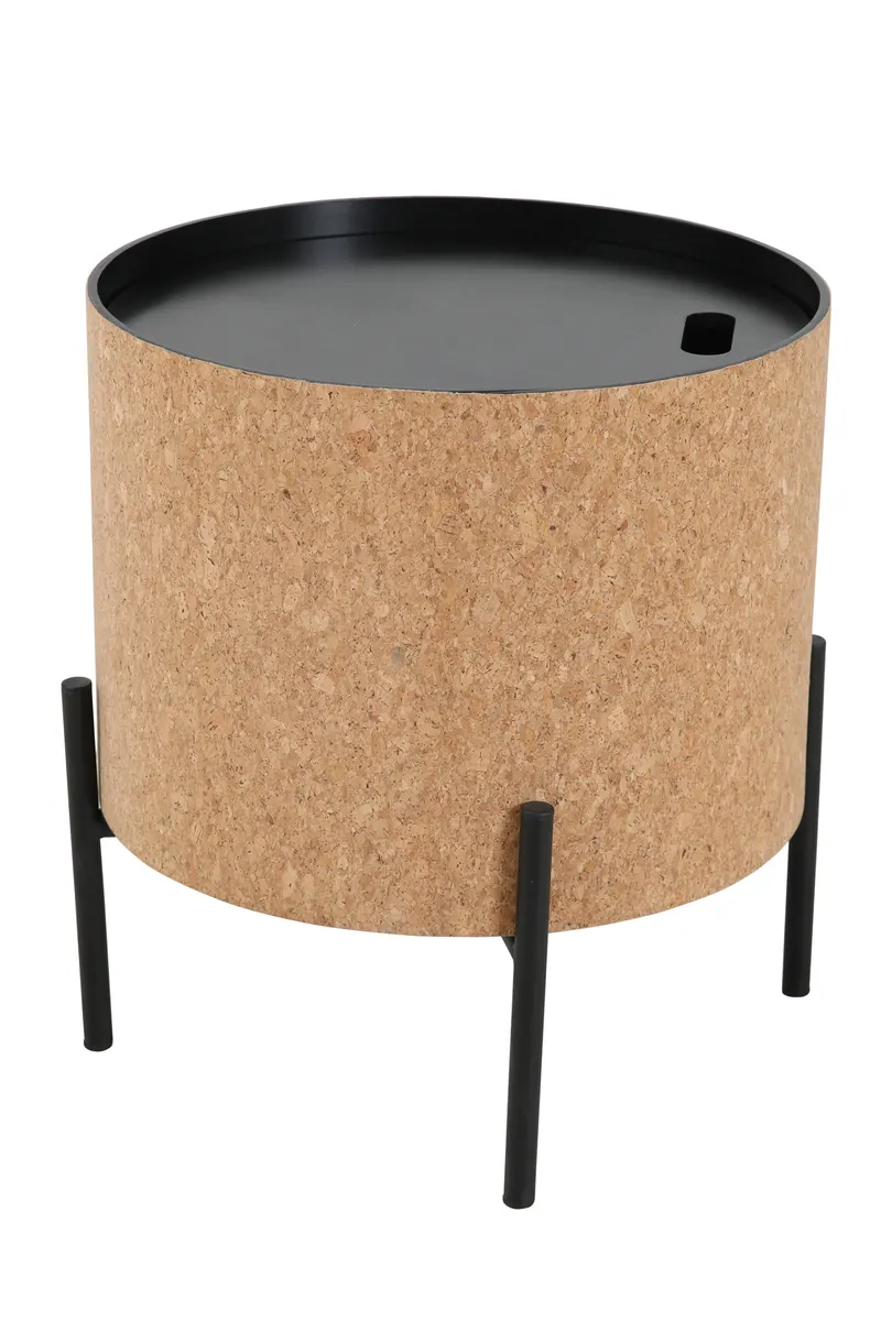 Couchtisch-Set aus MDF und Kork, natur/schwarz, Ansicht 4