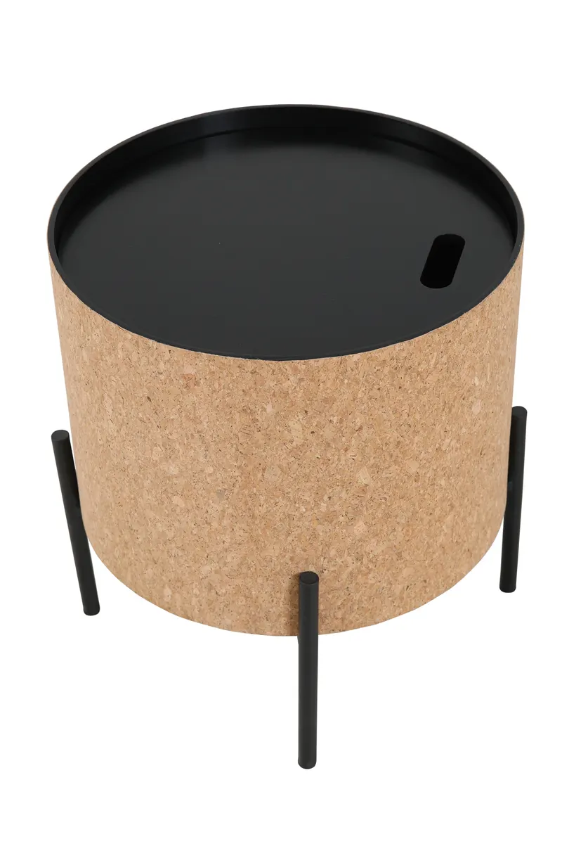 Couchtisch-Set aus MDF und Kork, natur/schwarz, Ansicht 5