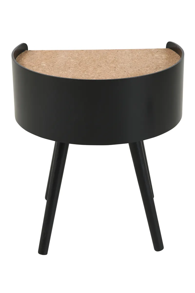 Beistelltisch aus MDF mit Kork, natur und schwarz, Ansicht 6