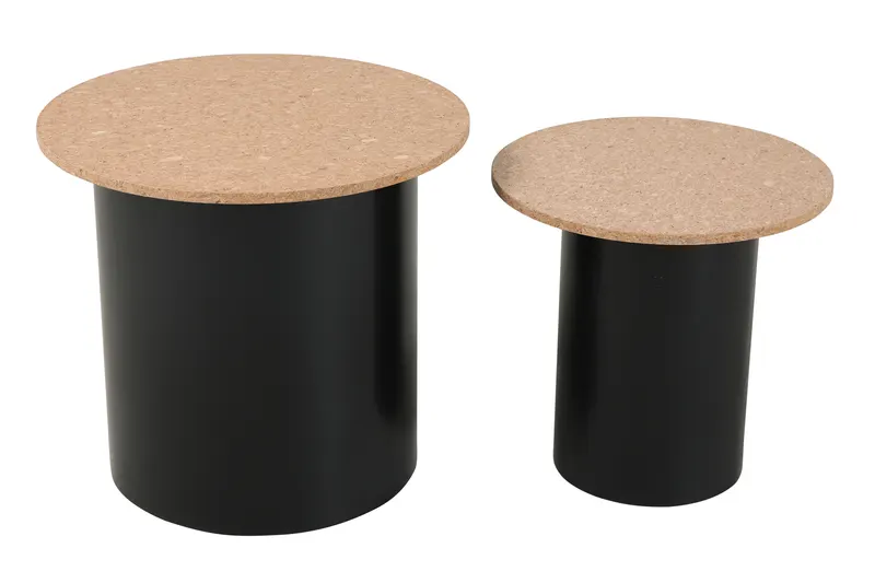 Beistelltische aus MDF mit Kork, 2er-Set, Ansicht 1
