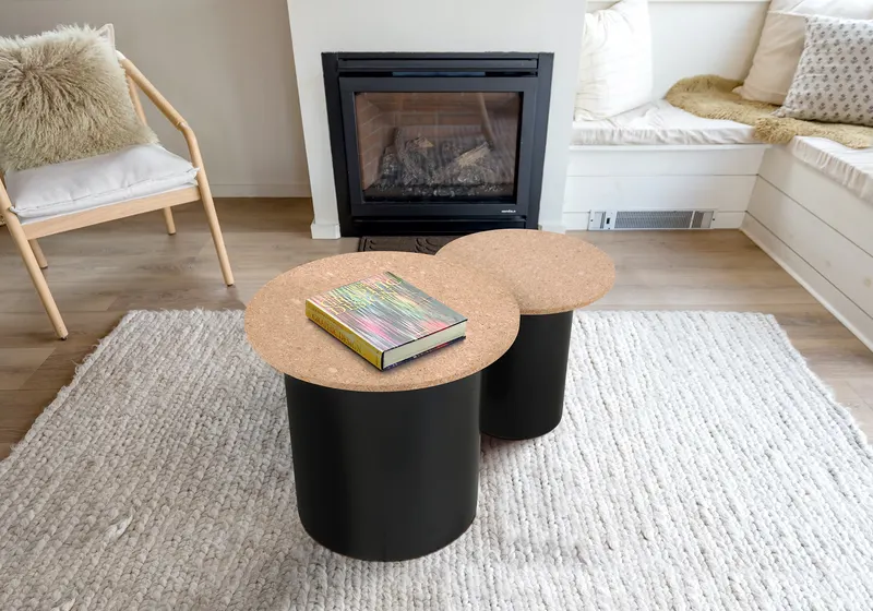 Beistelltische aus MDF mit Kork, 2er-Set, Ansicht 15