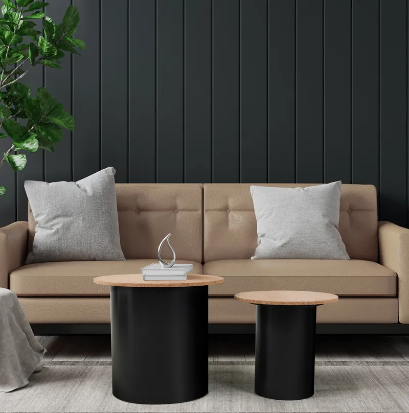 Beistelltische aus MDF mit Kork, 2er-Set, Ansicht 16