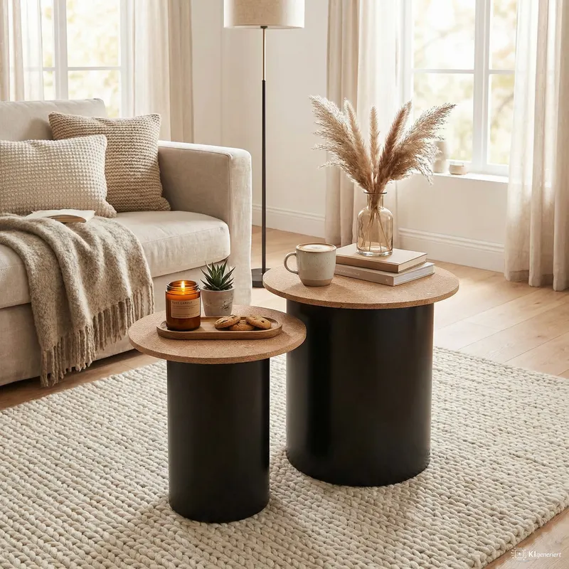Beistelltische aus MDF mit Kork, 2er-Set, Ansicht 19