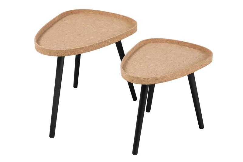 Beistelltisch-Set aus MDF und Kork, Ansicht 1