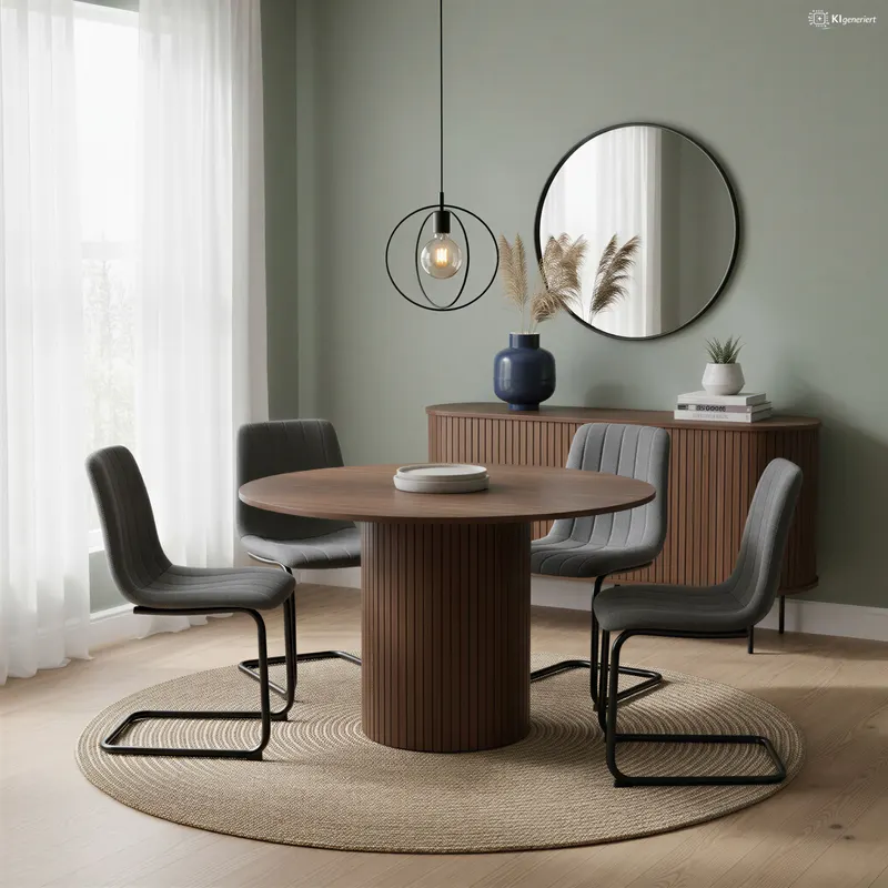 Sideboard in Walnussfarbe und Schwarz, Ansicht 11