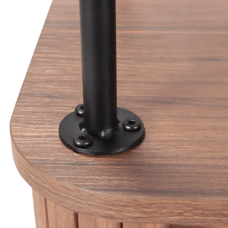 Sideboard in Walnussfarbe und Schwarz, Ansicht 5