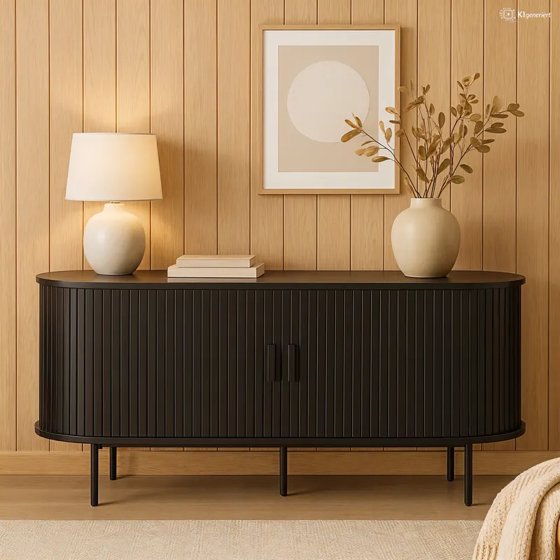 Sideboard, Schwarz, Ansicht 8