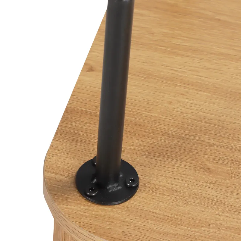 Lowboard in Eichenfarbe mit schwarzen Metallbeinen, Ansicht 5