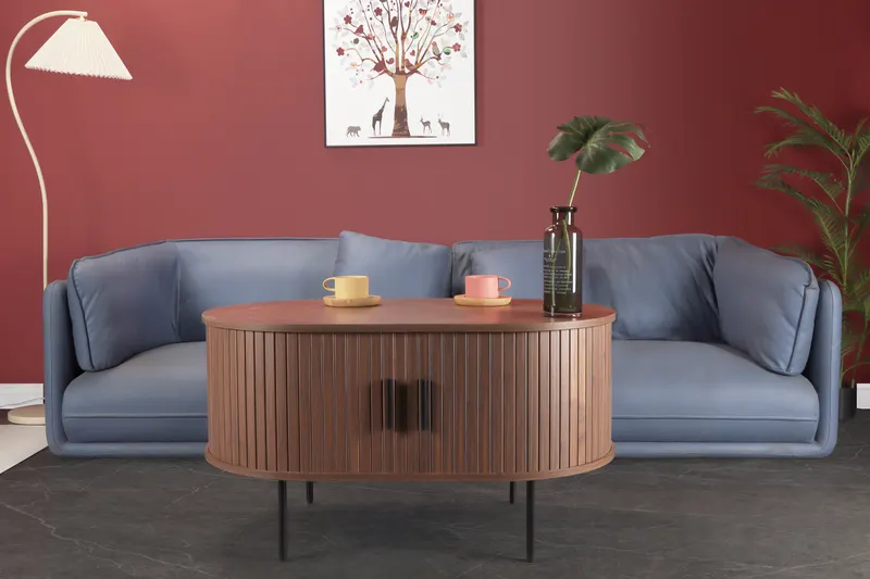 Couchtisch/TV-Board in Walnussoptik, Ansicht 6