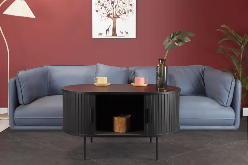 Couchtisch/TV-Board in Schwarz, Ansicht 7