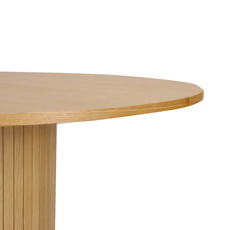 runder Tisch 120 × 120 cm in Eichenfarbe, Ansicht 2