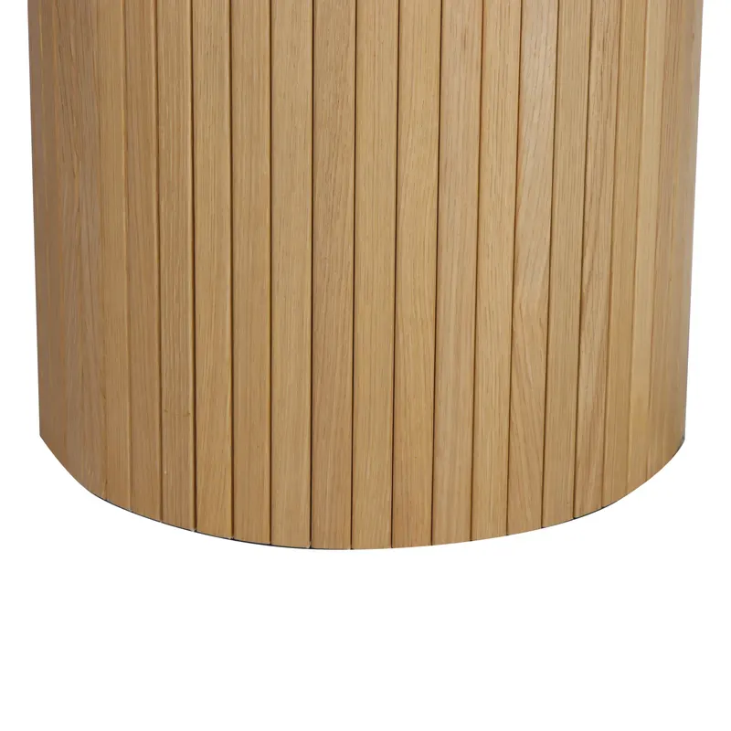 runder Tisch 120 × 120 cm in Eichenfarbe, Ansicht 3