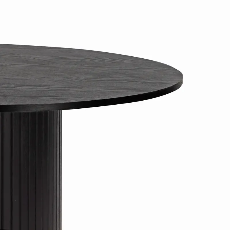 runder Tisch 120 × 120 cm in Schwarz, Ansicht 2