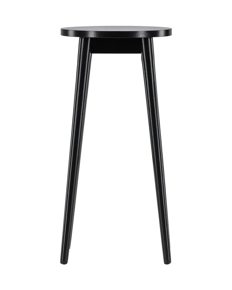 Mollösand Barhocker aus Kautschukholz mit rundem Sitz in Schwarz, Ansicht 4