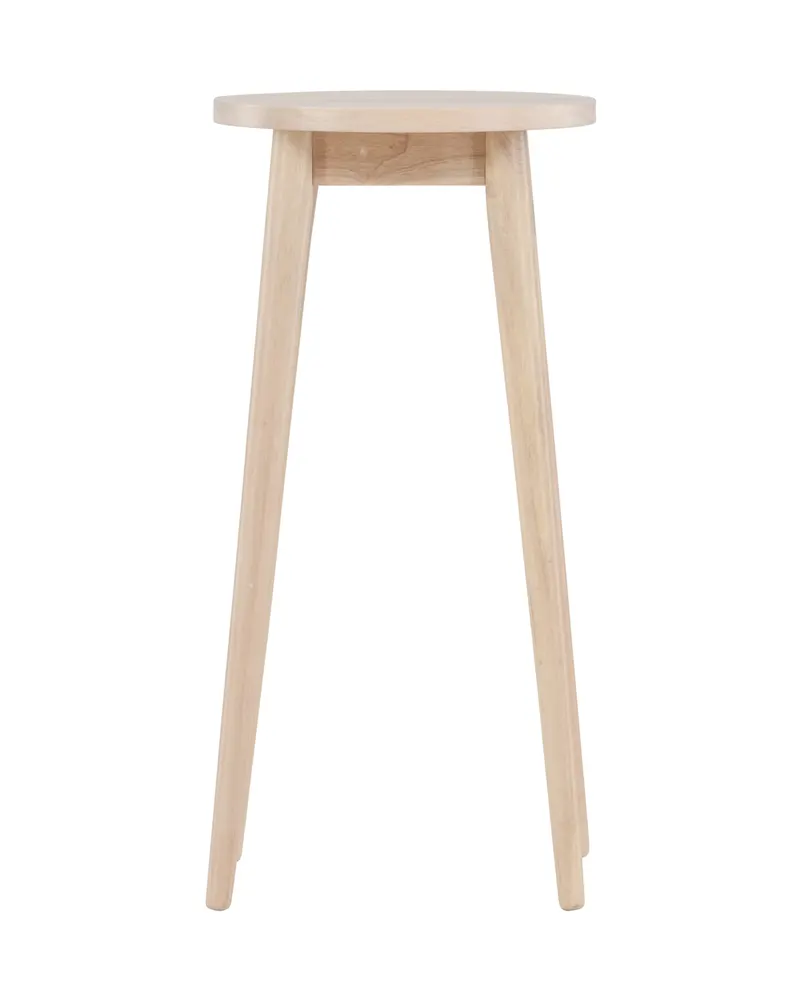 Mollösand Barhocker aus Kautschukholz mit rundem Sitz in Whitewash, Ansicht 8